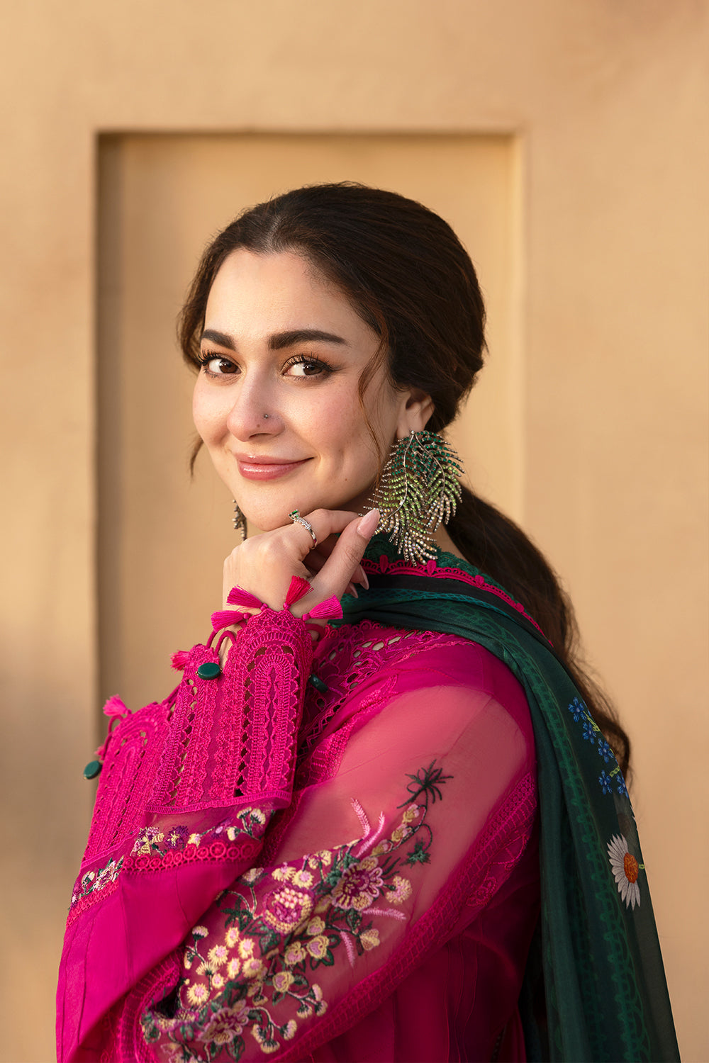 Saira Rizwan - Unstitched Dhanak Embroidered 3PC With Printed Shawl (SYT-129)