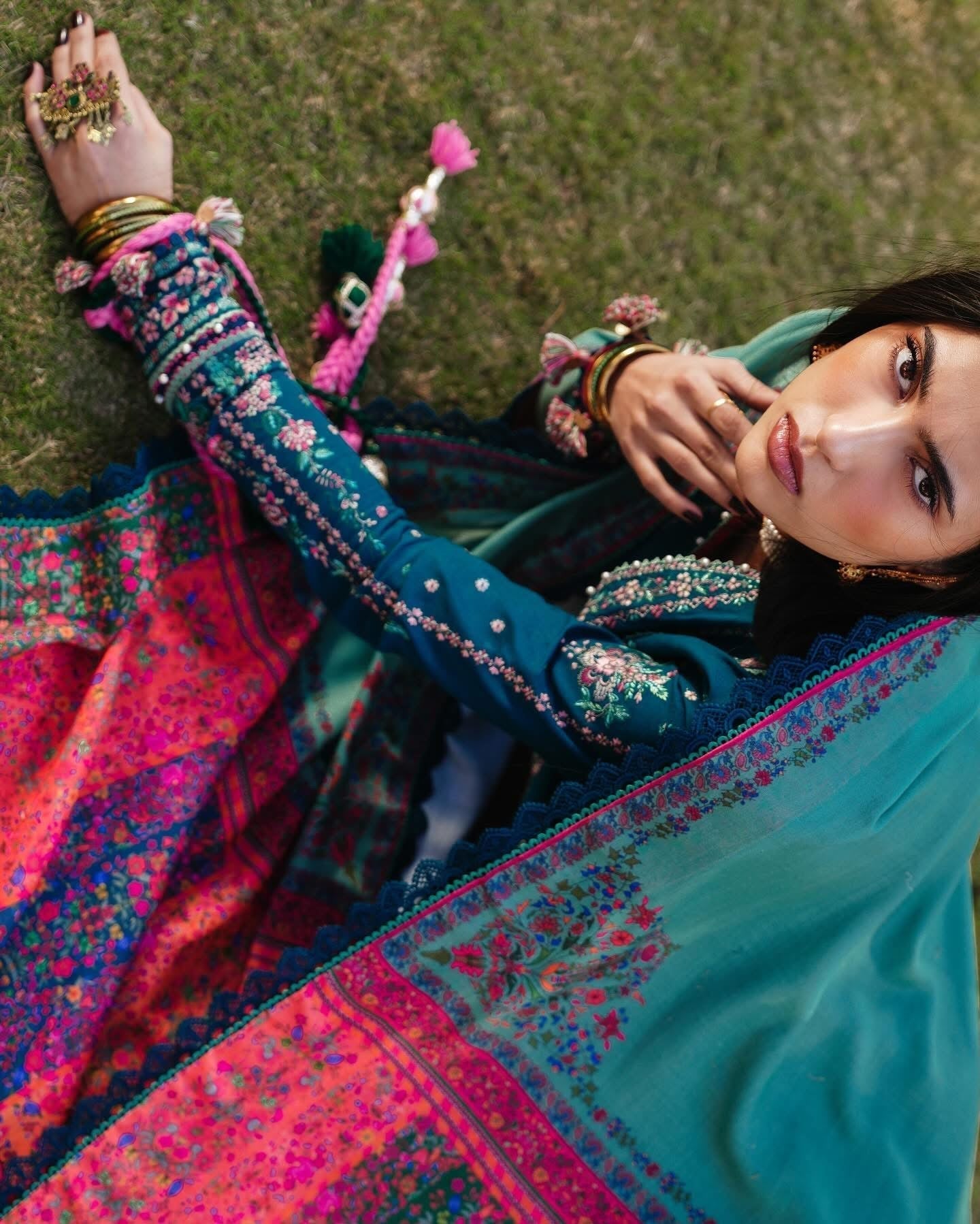 Hussain Rehar Unstitched Dhanak 3PC With Printed Shawl