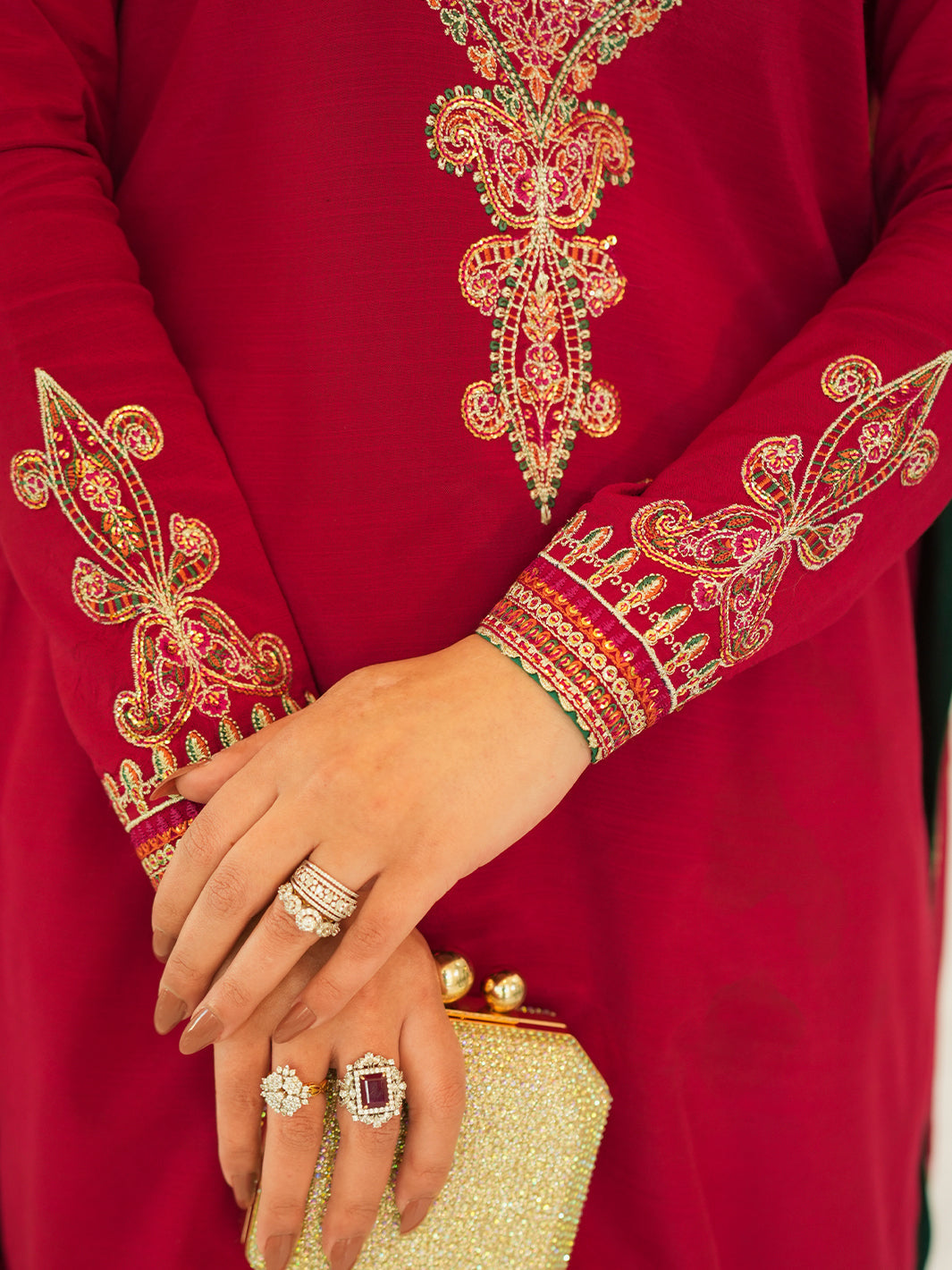 NOOR -E -KHAS Unstitched Dhanak 3PC With Printed Shawl & EMBROIDERED TROUSER