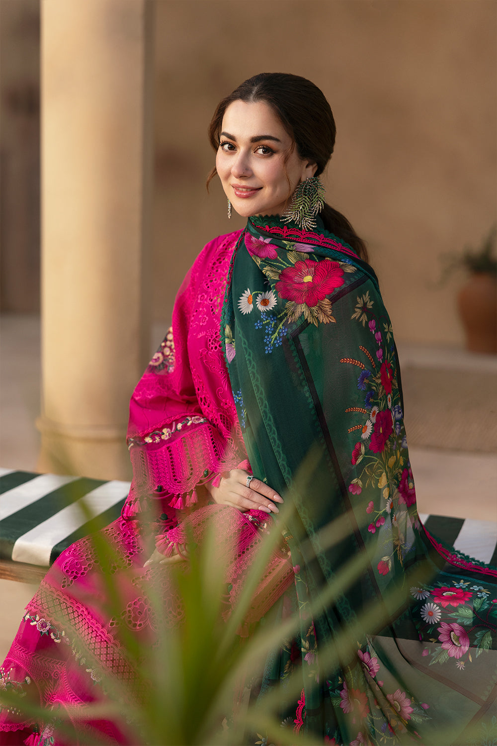 Saira Rizwan - Unstitched Dhanak Embroidered 3PC With Printed Shawl (SYT-129)