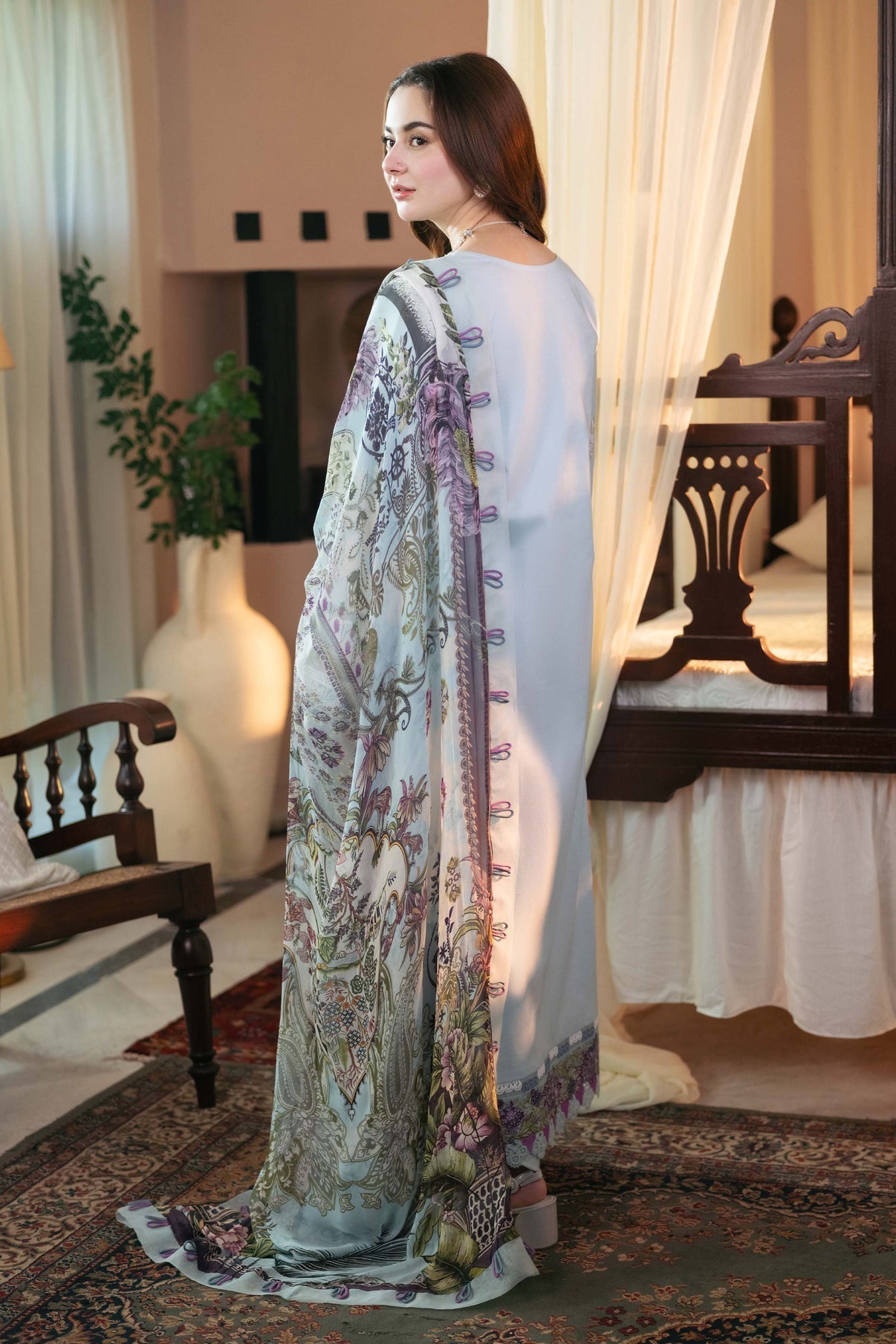 JADE Unstitched Dhanak Embroidered 3PC With Printed Shawl (SYT-121)