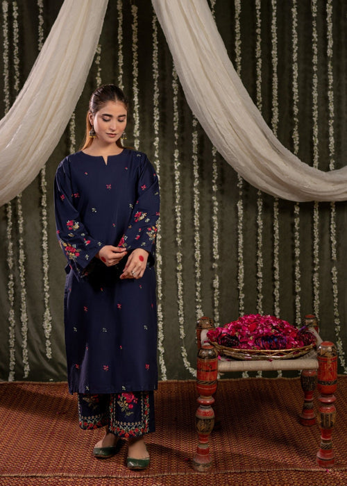 Urge - 2PC Unstitched Dhanak Embroidered Shirt with Dhanak Embroidered Trousers