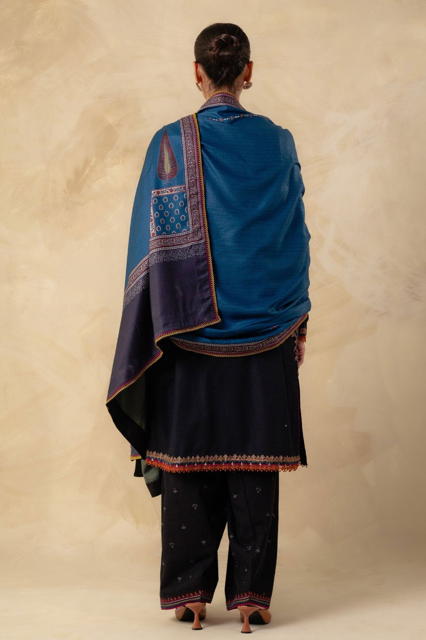 Coco by Zara Shahjahan - 3PC Unstitched Dhanak Embroidered Shirt with Printed Wool Shawl and Trouser