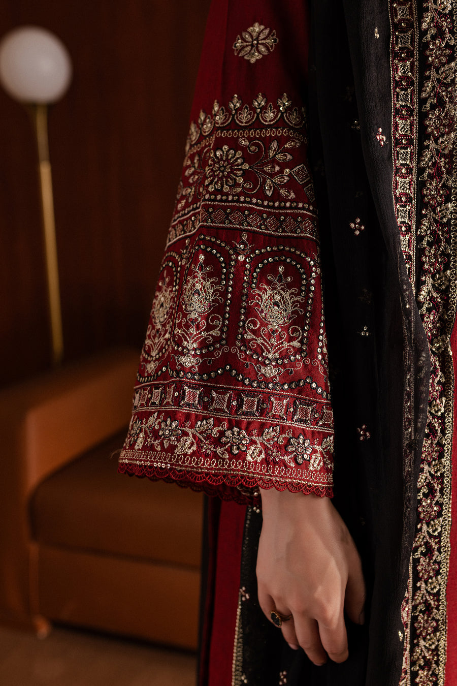 Batik - 3PC Dhanak Embroidered Shirt with Embroidered Dhanak Shawl (Unstitched)