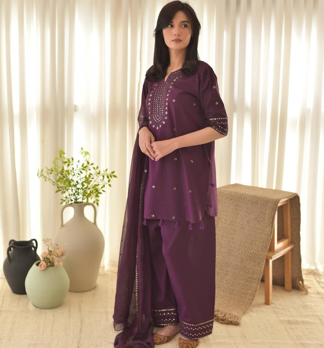 PURPLE AURA 3PC READY TO WEAR