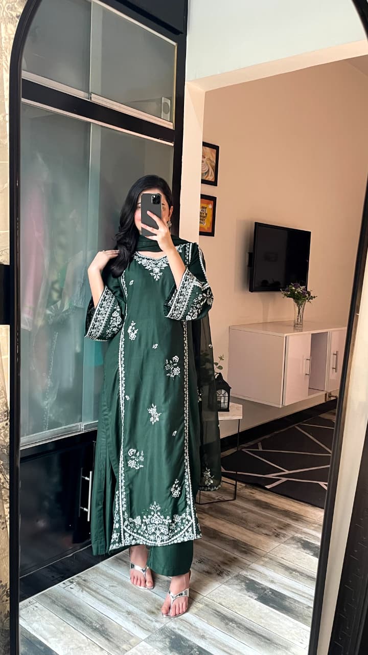 GRACE EMBROIDERY 3PC READY TO WEAR